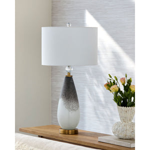   Modern European furniture - Frosted Black Glass Table Lamp - www.oroa.com | Oroa.com