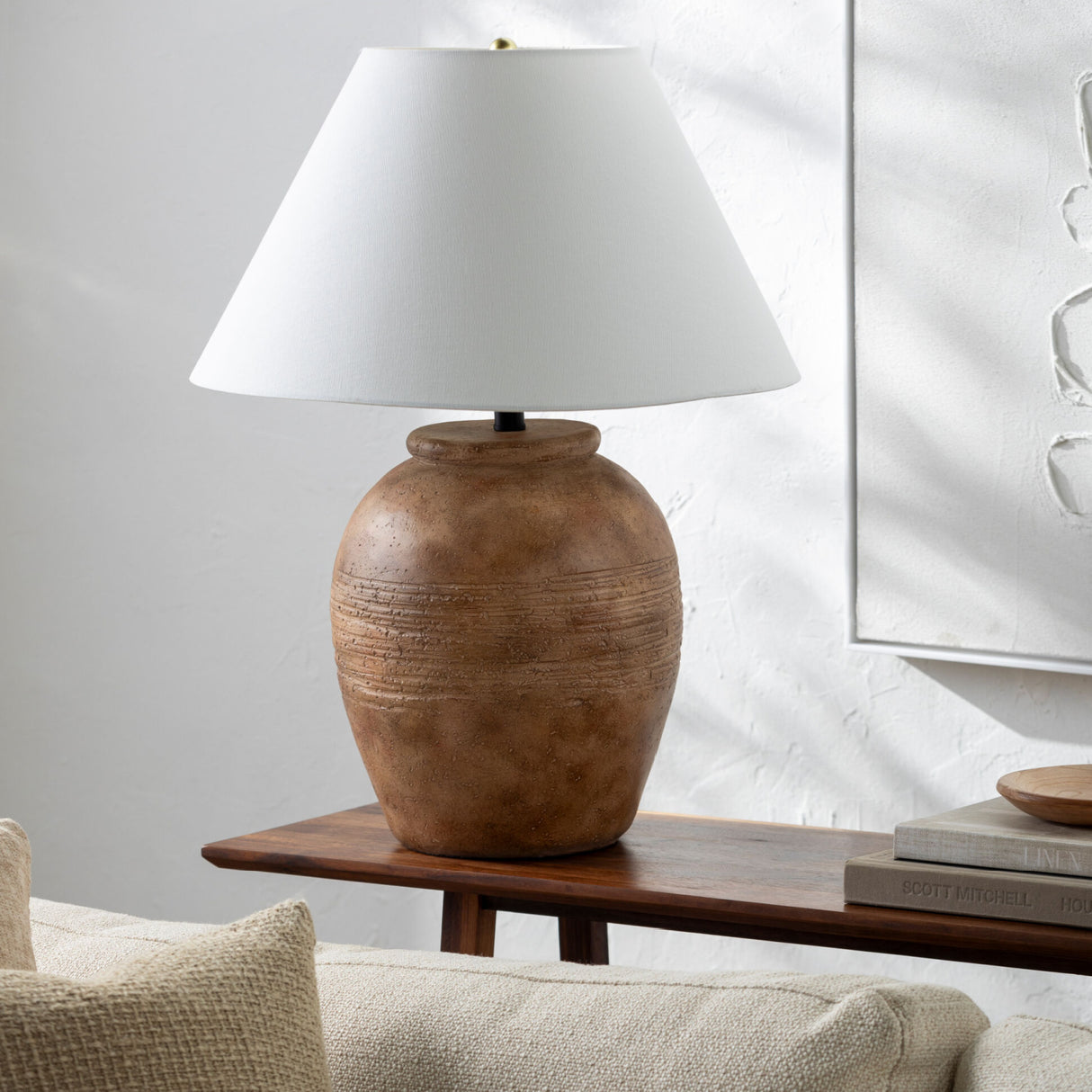   Modern European furniture - Glazed Brick Accent Table Lamp - www.oroa.com | Oroa.com