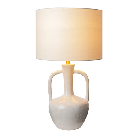   Modern European furniture - White Ceramic Amphora Table Lamp - www.oroa.com | Oroa.com
