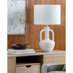   Modern European furniture - White Ceramic Amphora Table Lamp - www.oroa.com | Oroa.com