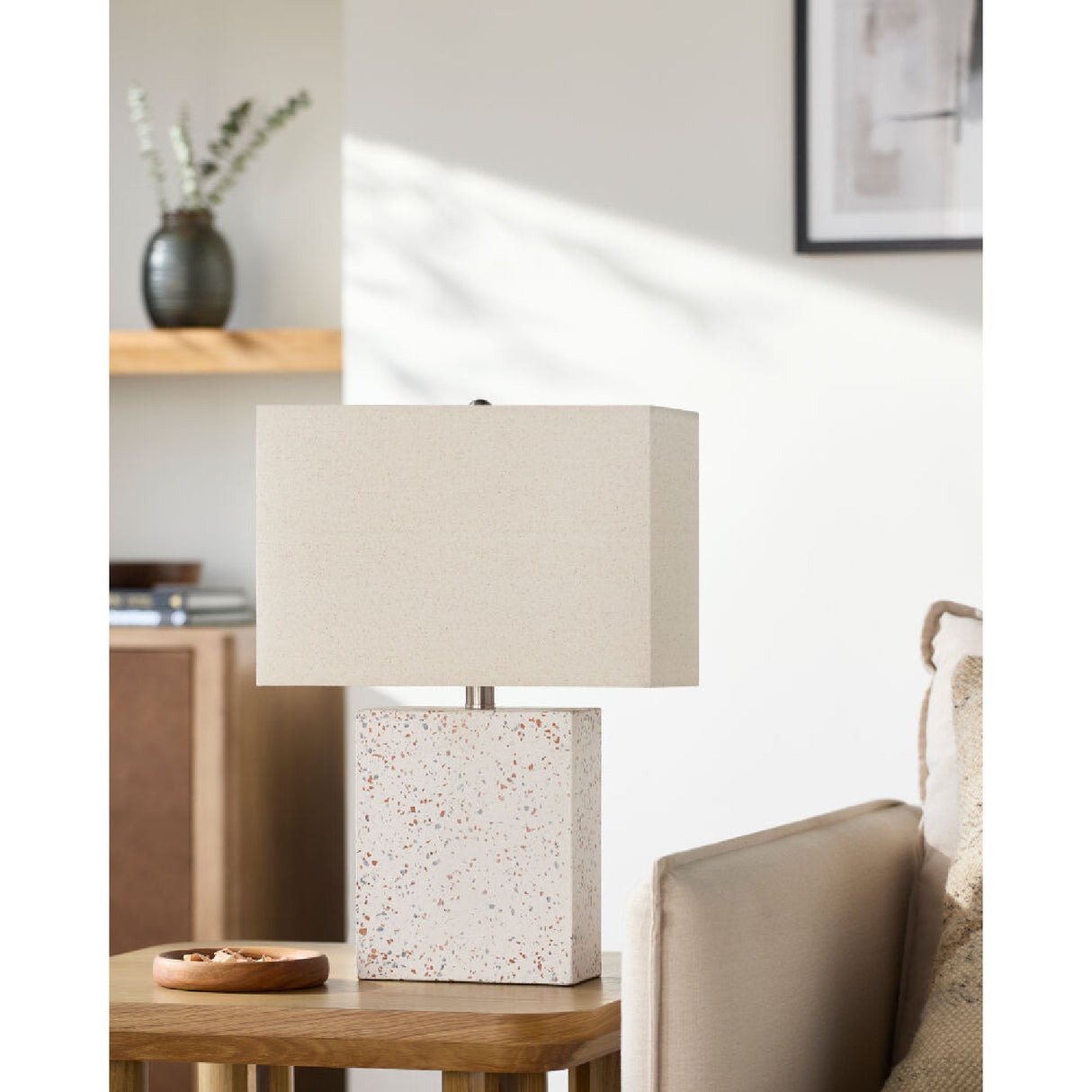   Modern European furniture - Brushed White Concrete Table Lamp - www.oroa.com | Oroa.com