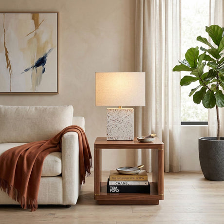   Modern European furniture - Brushed White Concrete Table Lamp - www.oroa.com | Oroa.com