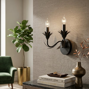   Modern European furniture - Black Floral Candelabra Wall Lamp - www.oroa.com | Oroa.com