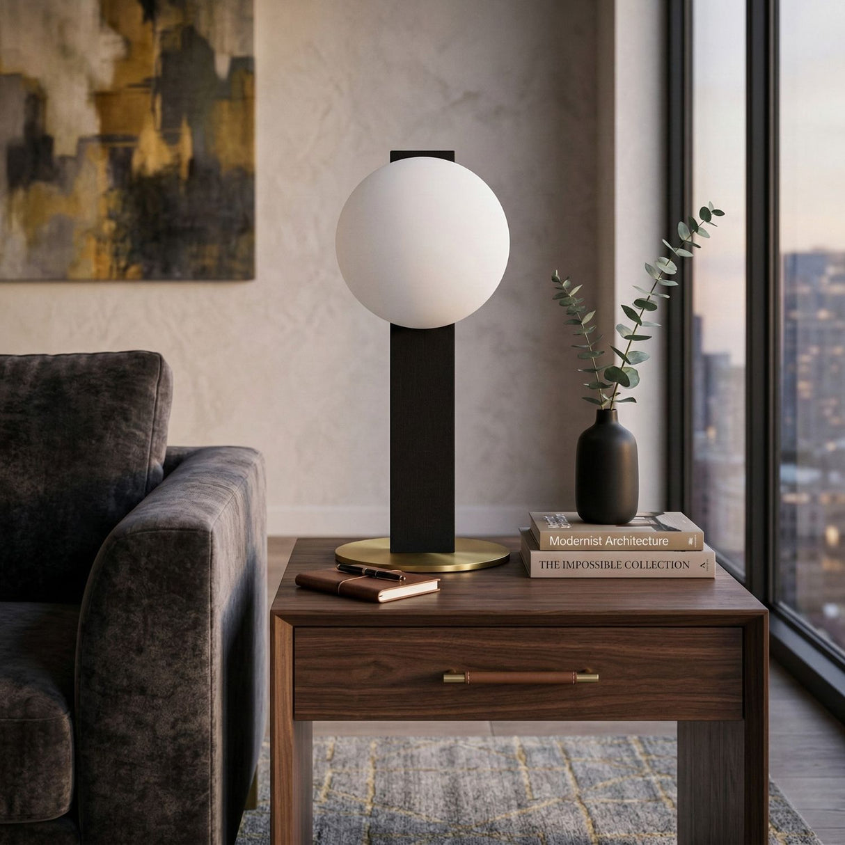   Modern European furniture - White Glass Modern Table Lamp - www.oroa.com | Oroa.com