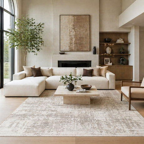   Modern European furniture - Gray Viscose Blend Carpet - www.oroa.com | Oroa.com