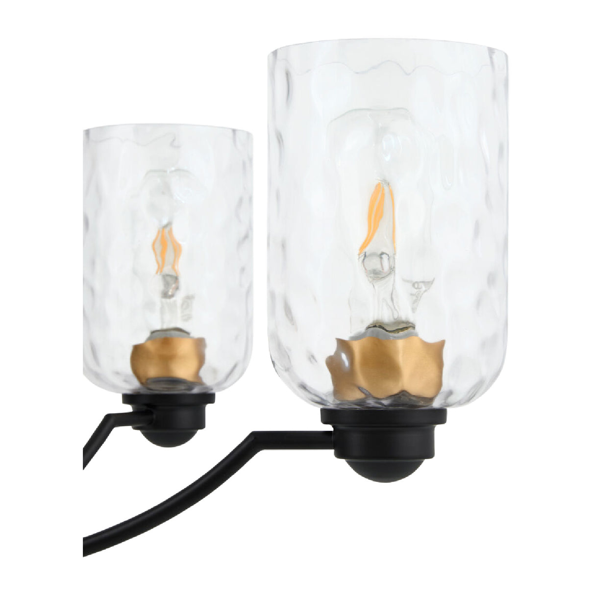   Modern European furniture - Textured Clear Glass 5-Light Chandelier - www.oroa.com | Oroa.com