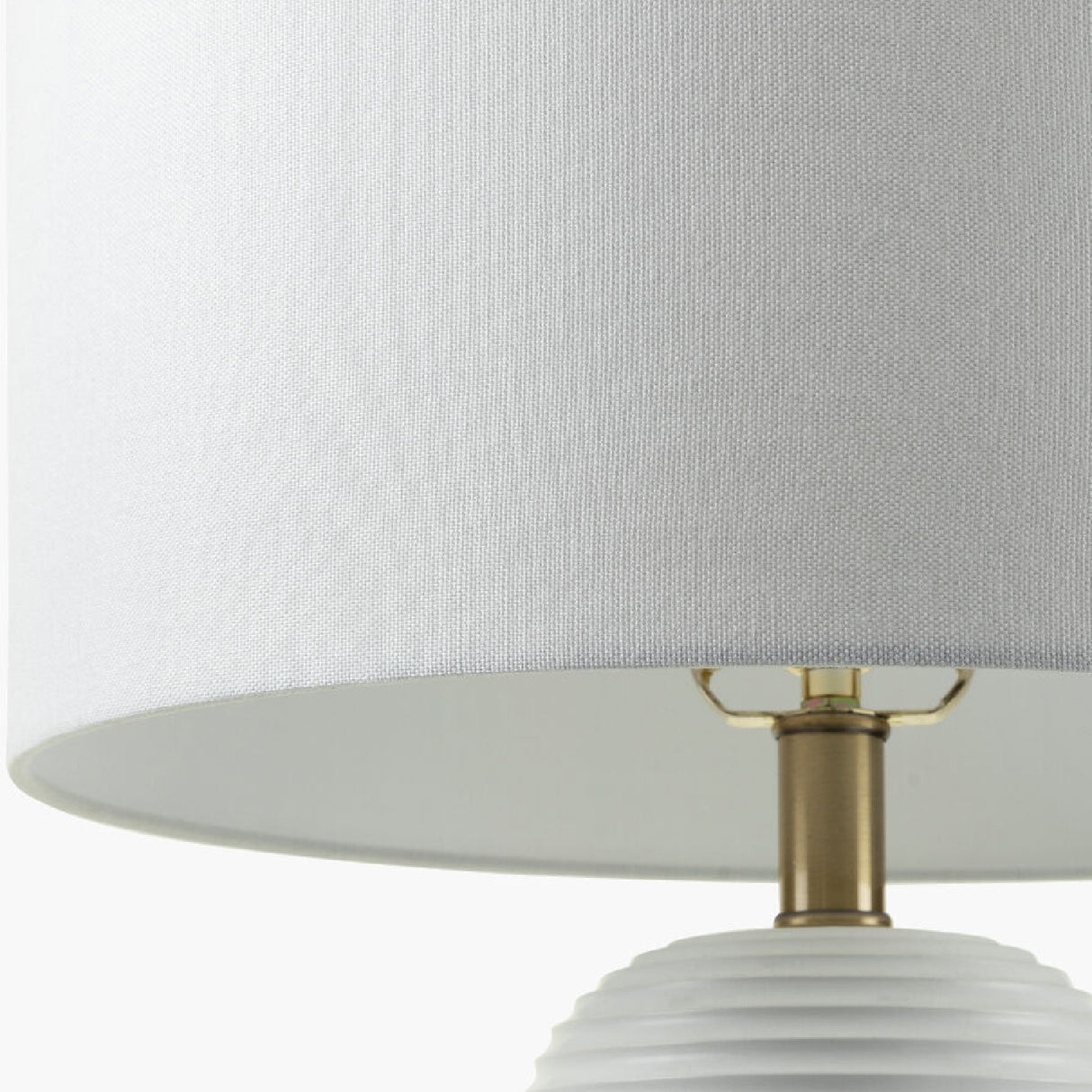   Modern European furniture - White Drum Linen Table Lamp - www.oroa.com | Oroa.com