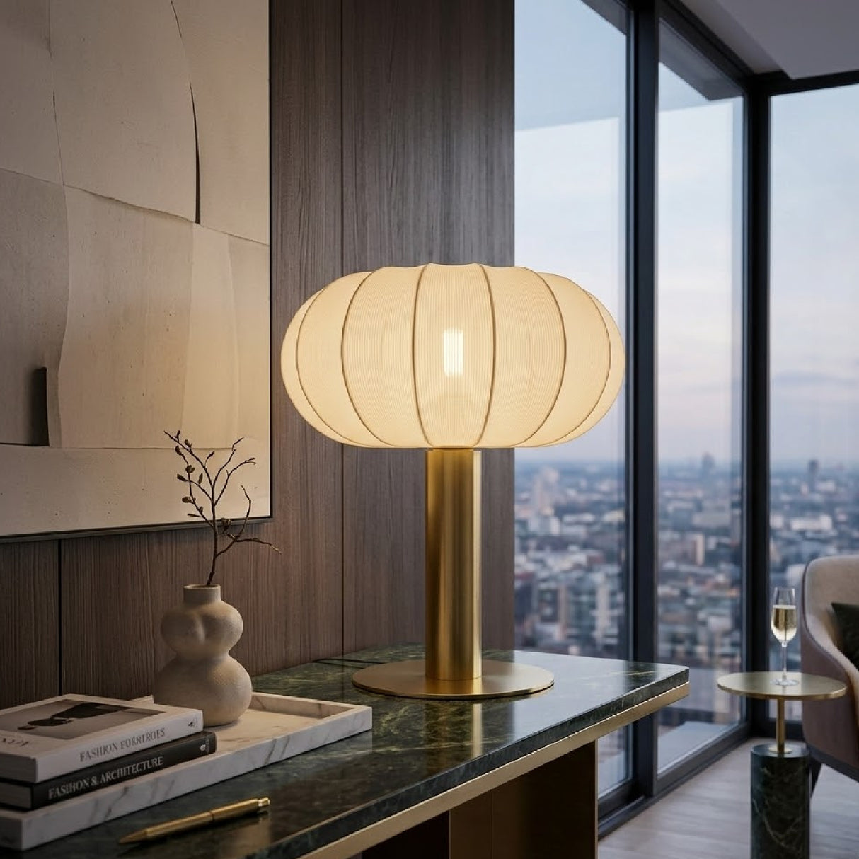   Modern European furniture - Cream Cotton Accent Table Lamp - www.oroa.com | Oroa.com