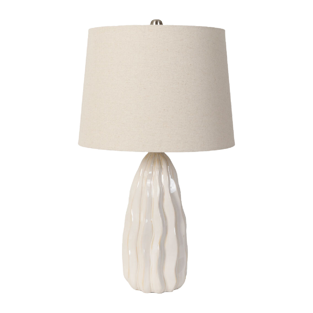   Modern European furniture - Wavy White Ceramic Table Lamp - www.oroa.com | Oroa.com
