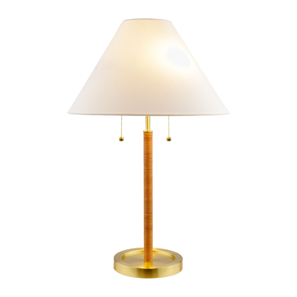   Modern European furniture - White Linen Pull-Switch Table Lamp - www.oroa.com | Oroa.com