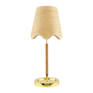   Modern European furniture - Scalloped Beige Jute Table Lamp - www.oroa.com | Oroa.com