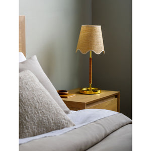   Modern European furniture - Scalloped Beige Jute Table Lamp - www.oroa.com | Oroa.com