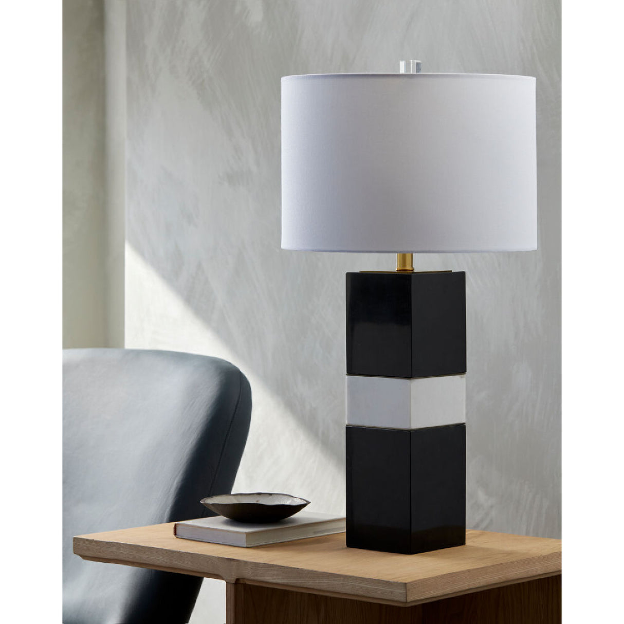  Modern European furniture - Black & White Marble Table Lamp - www.oroa.com | Oroa.com