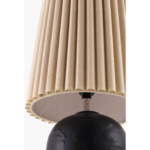   Modern European furniture - Pleated Linen Ceramic Table Lamps (2) - www.oroa.com | Oroa.com