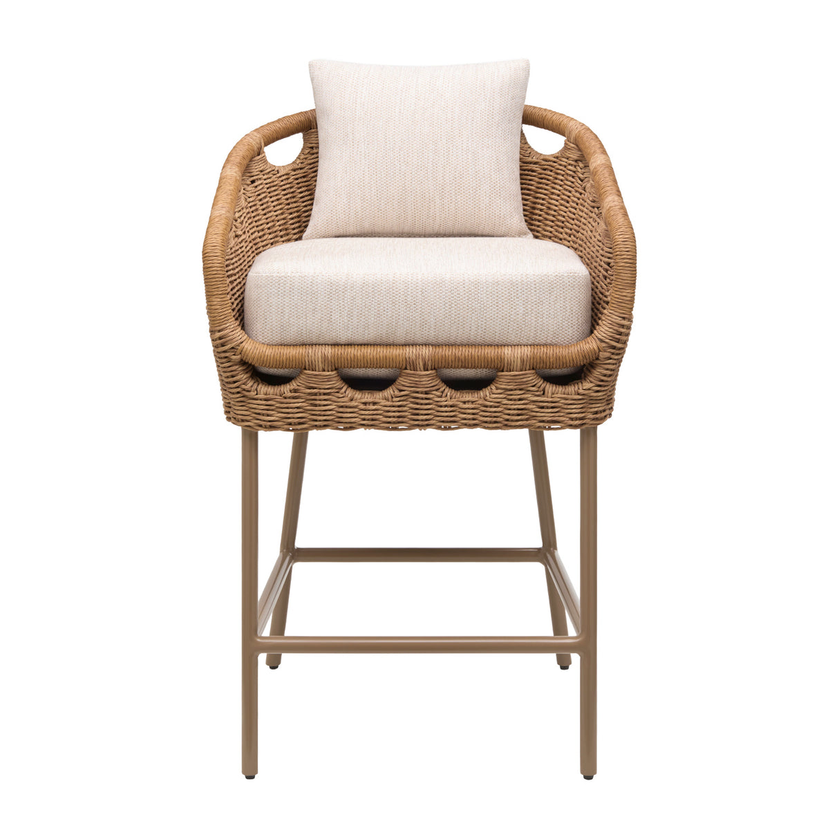   Modern European furniture - Hand-Woven Wicker Outdoor Bar Stool - www.oroa.com | Oroa.com