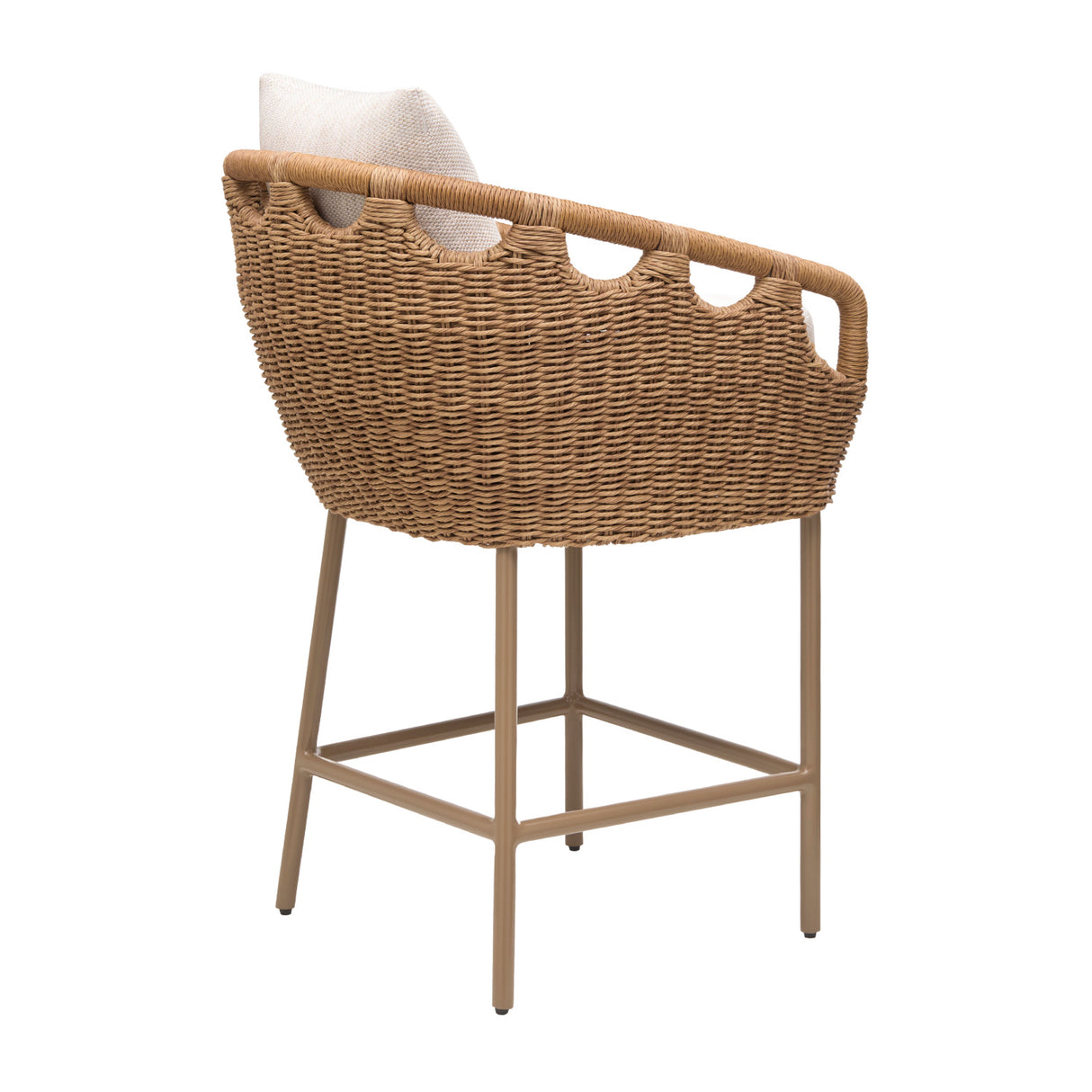   Modern European furniture - Hand-Woven Wicker Outdoor Bar Stool - www.oroa.com | Oroa.com