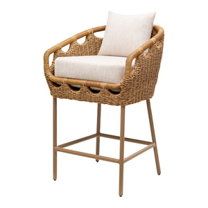   Modern European furniture - Hand-Woven Wicker Outdoor Bar Stool - www.oroa.com | Oroa.com