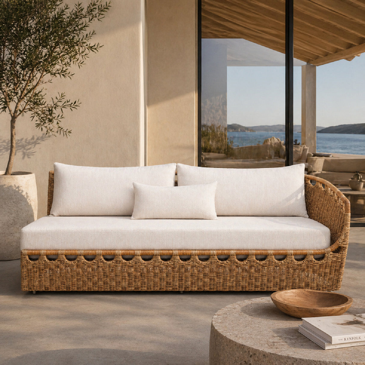   Modern European furniture - Hand-Woven Wicker Outdoor Sectional Sofa - www.oroa.com | Oroa.com
