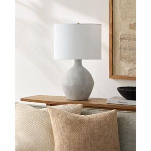   Modern European furniture - Linen Shade Ceramic Table Lamp - www.oroa.com | Oroa.com