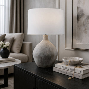   Modern European furniture - Linen Shade Ceramic Table Lamp - www.oroa.com | Oroa.com