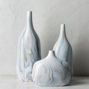   Modern European furniture - Marbled Ceramic Outdoor Vases (3) - www.oroa.com | Oroa.com