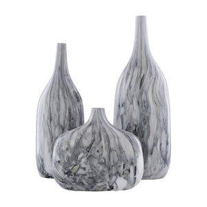   Modern European furniture - Marbled Ceramic Outdoor Vases (3) - www.oroa.com | Oroa.com