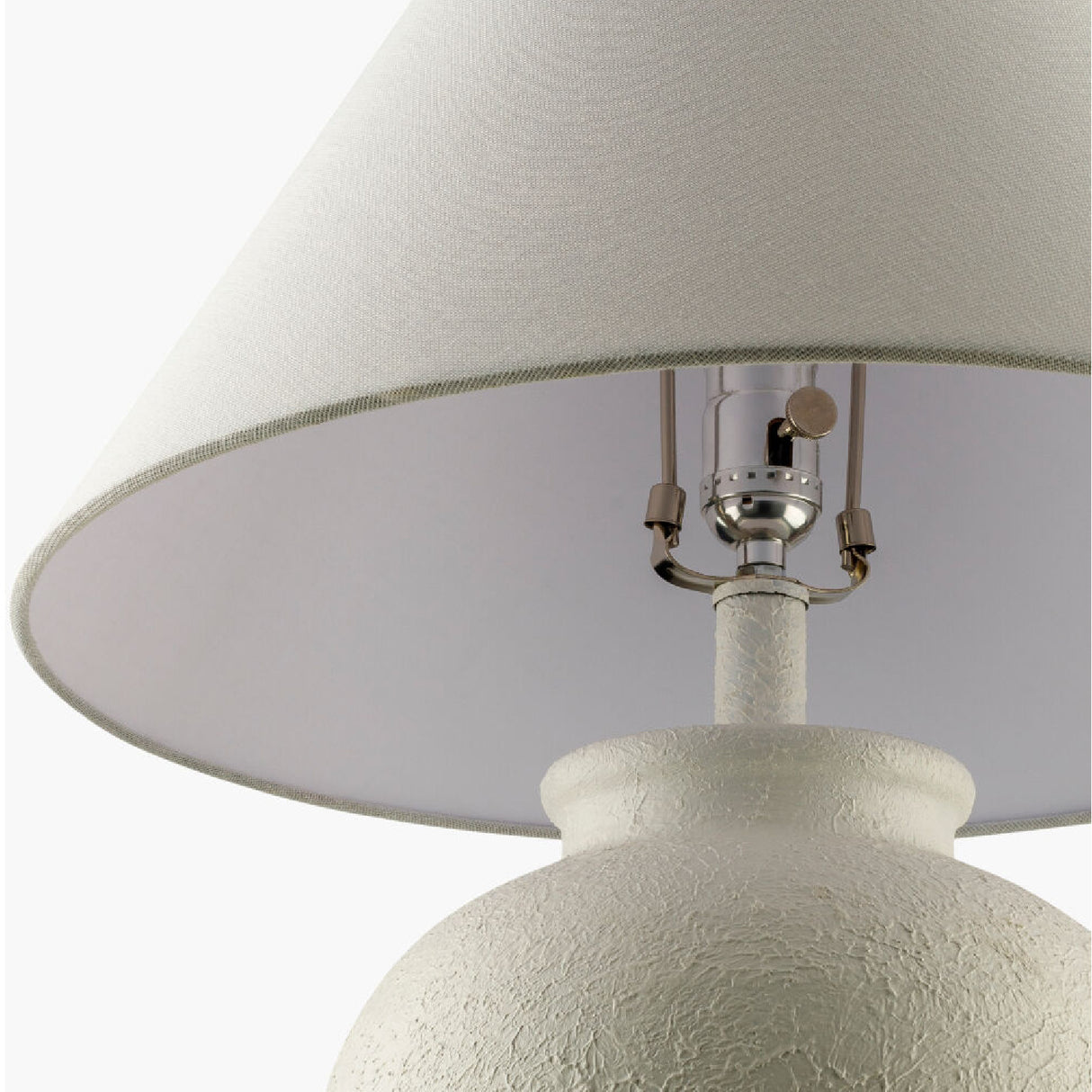   Modern European furniture - Ceramic White Linen Table Lamp - www.oroa.com | Oroa.com