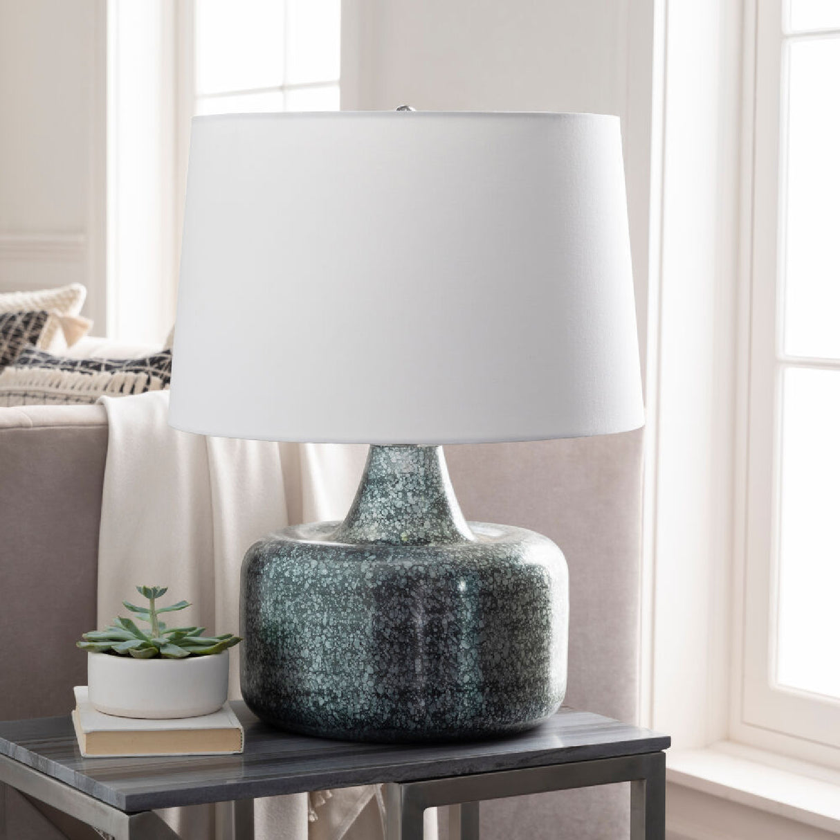   Modern European furniture - Antique Gray Iron Table Lamp - www.oroa.com | Oroa.com