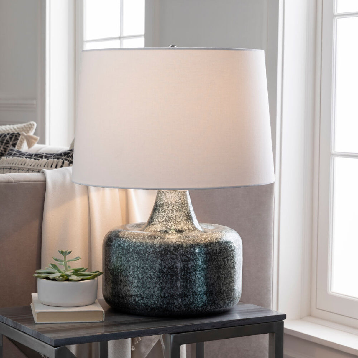   Modern European furniture - Antique Gray Iron Table Lamp - www.oroa.com | Oroa.com