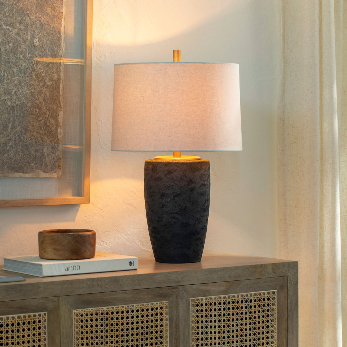   Modern European furniture - Black Textured Base Table Lamp - www.oroa.com | Oroa.com