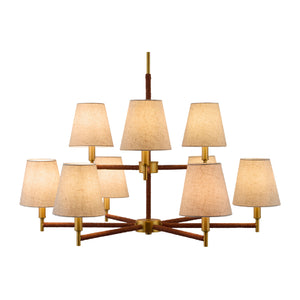   Modern European furniture - Fabric Shade 9-Light Chandelier - www.oroa.com | Oroa.com