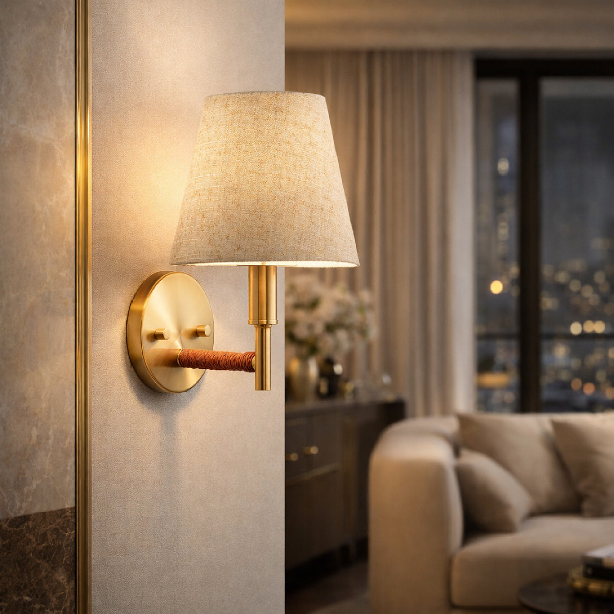  Modern European furniture -  Gold Armed Wall Lamp - www.oroa.com | Oroa.com