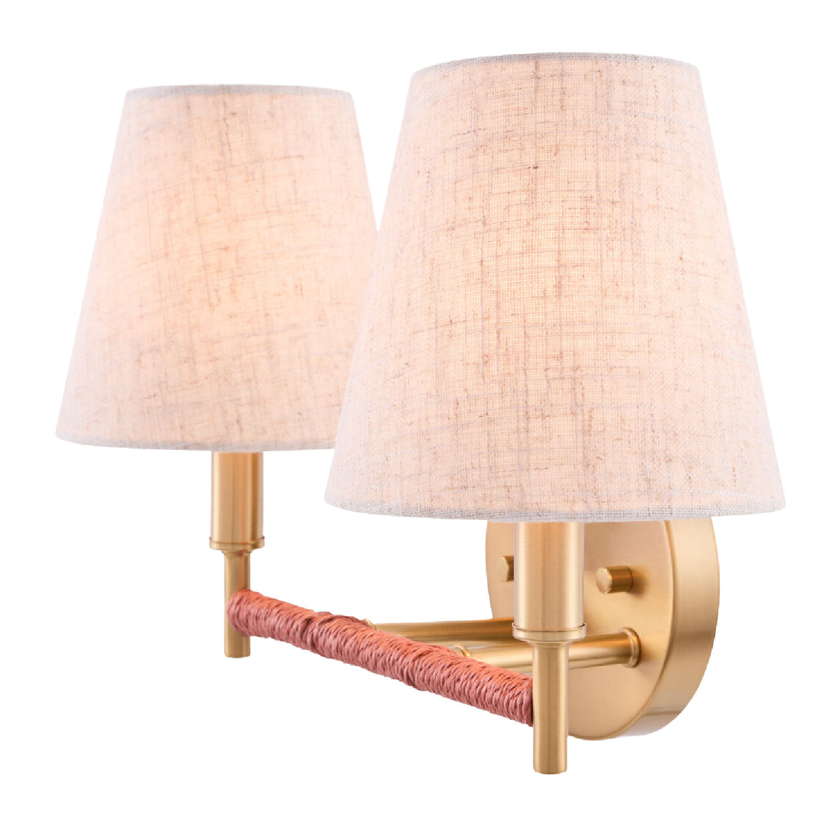   Modern European furniture - Fabric Shade 2-Light Wall Lamp - www.oroa.com | Oroa.com