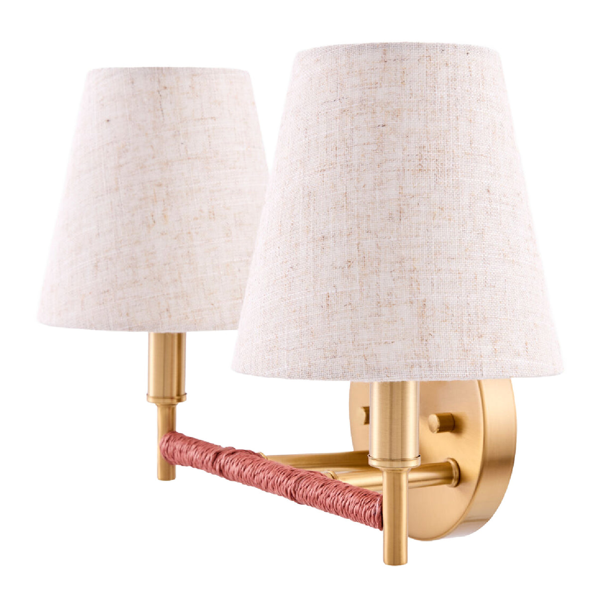   Modern European furniture - Fabric Shade 2-Light Wall Lamp - www.oroa.com | Oroa.com