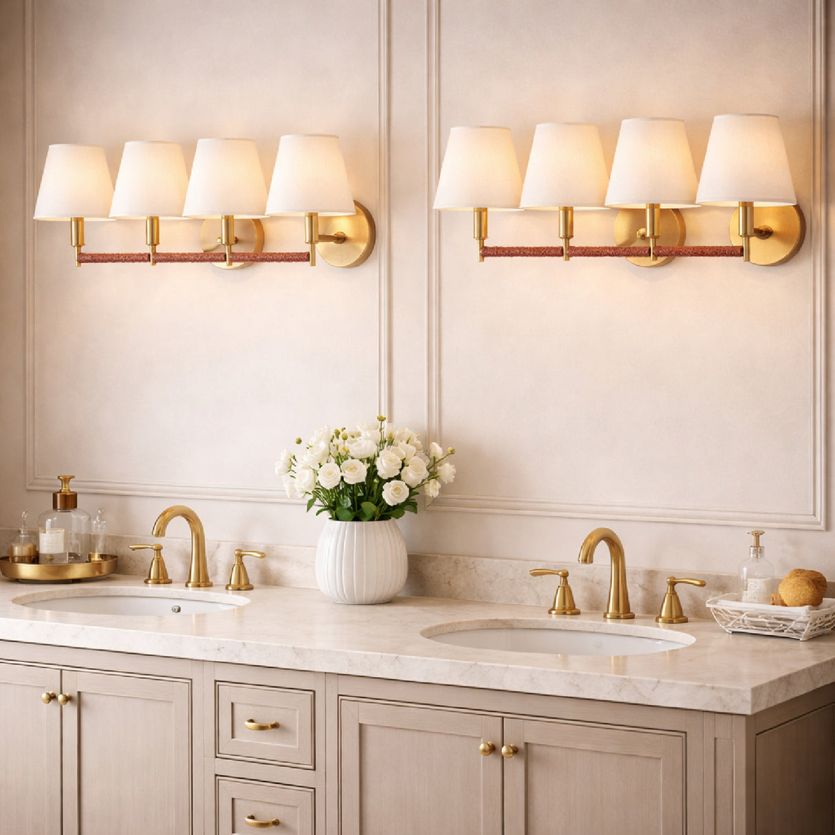   Modern European furniture - Fabric Shade 4-Light Wall Lamp - www.oroa.com | Oroa.com