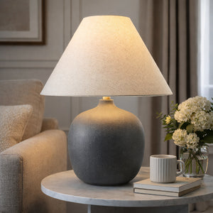   Modern European furniture - Empire Linen Shade Table Lamp - www.oroa.com | Oroa.com