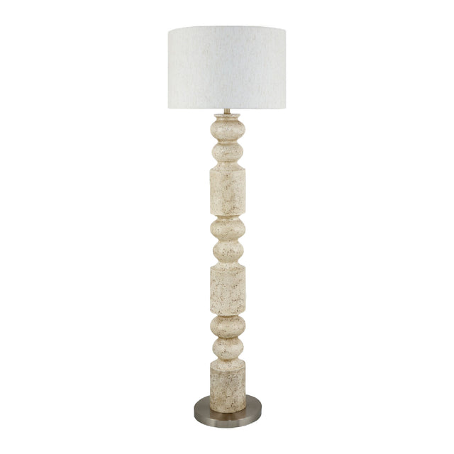 Modern European furniture - Cream Layered Base Floor Lamp - www.oroa.com