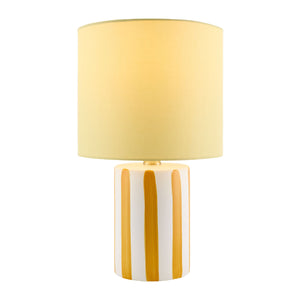  Modern European furniture - Striped Ceramic Linen Table Lamp - www.oroa.com | Oroa.com