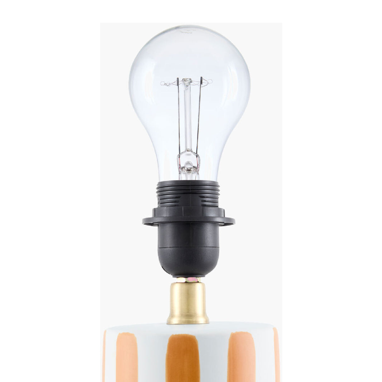   Modern European furniture - Striped Ceramic Linen Table Lamp - www.oroa.com | Oroa.com