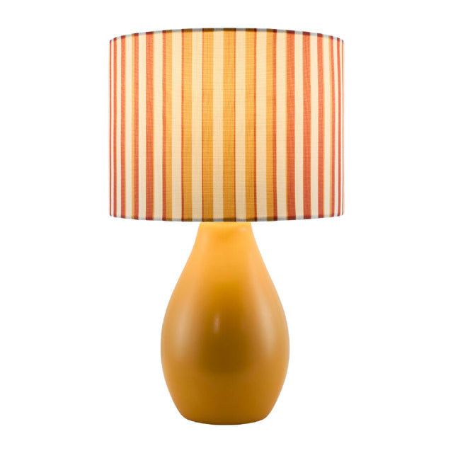 Modern European furniture - Striped Linen Ceramic Table Lamp - www.oroa.com