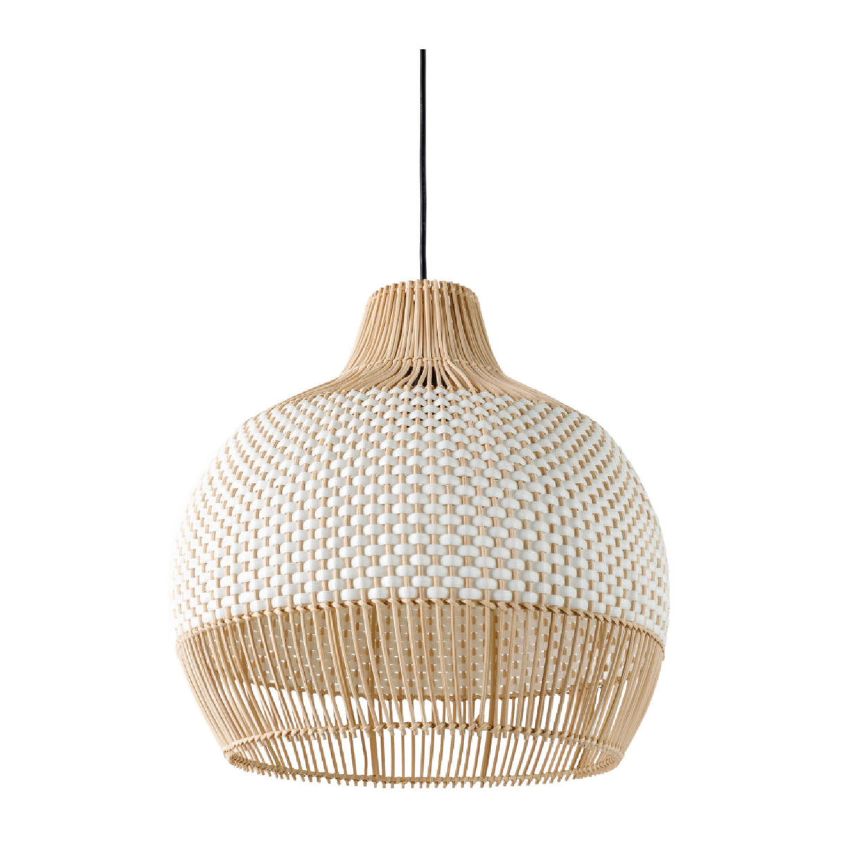   Modern European furniture - Two-Toned Braided Rattan Pendant Lamp - www.oroa.com | Oroa.com