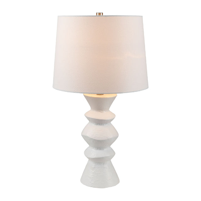 Modern European furniture - White Ceramic Sculpted Table Lamp - www.oroa.com