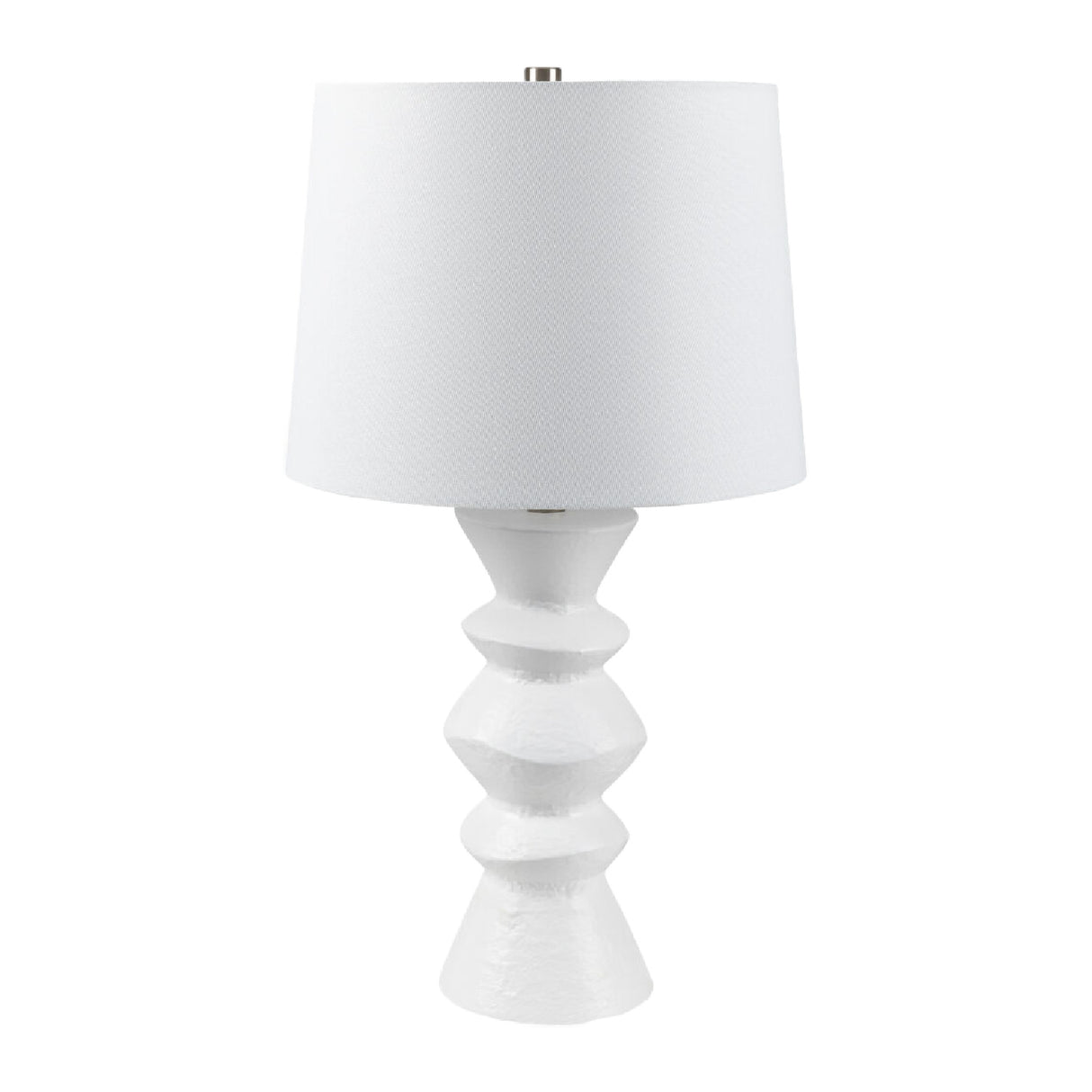   Modern European furniture - White Ceramic Sculpted Table Lamp - www.oroa.com | Oroa.com