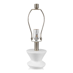   Modern European furniture - White Ceramic Sculpted Table Lamp - www.oroa.com | Oroa.com