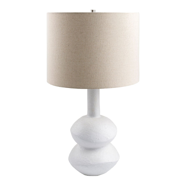 Modern European furniture - White Ceramic Table Lamp - www.oroa.com