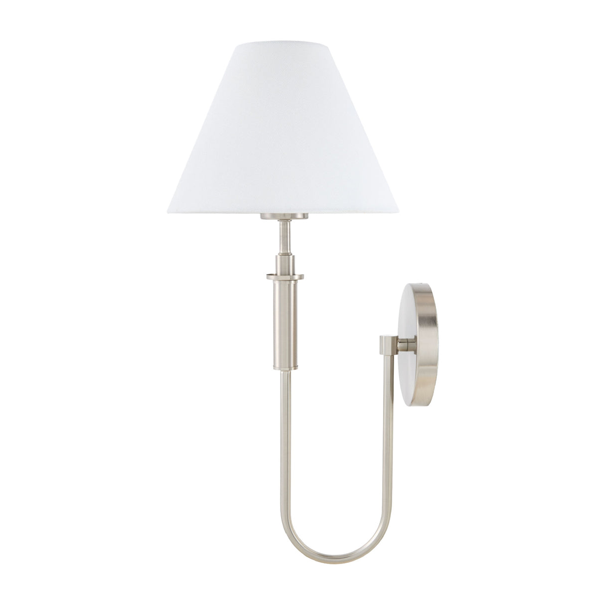   Modern European furniture - White Linen Silver Wall Lamp - www.oroa.com | Oroa.com