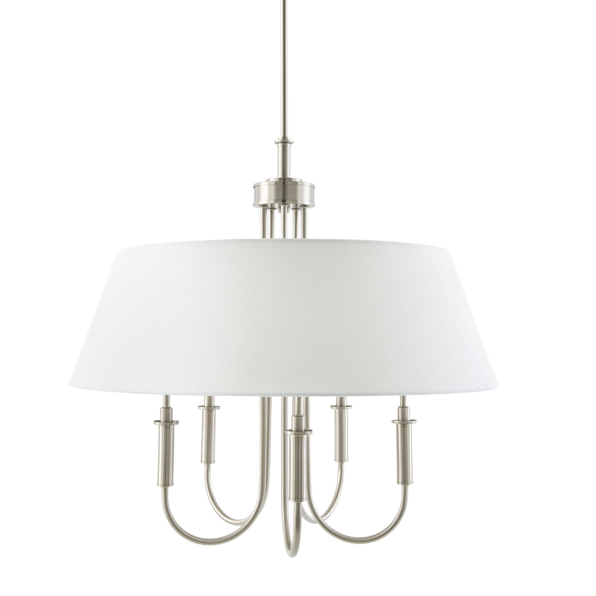   Modern European furniture -  White Linen 5-Light Chandelier - www.oroa.com | Oroa.com