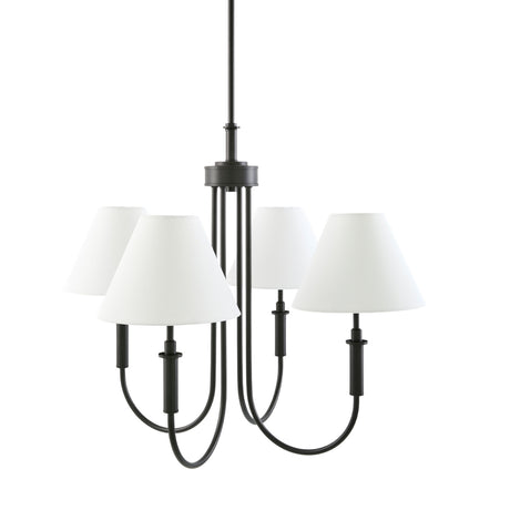   Modern European furniture -  White Linen 4-Light Chandelier - www.oroa.com | Oroa.com