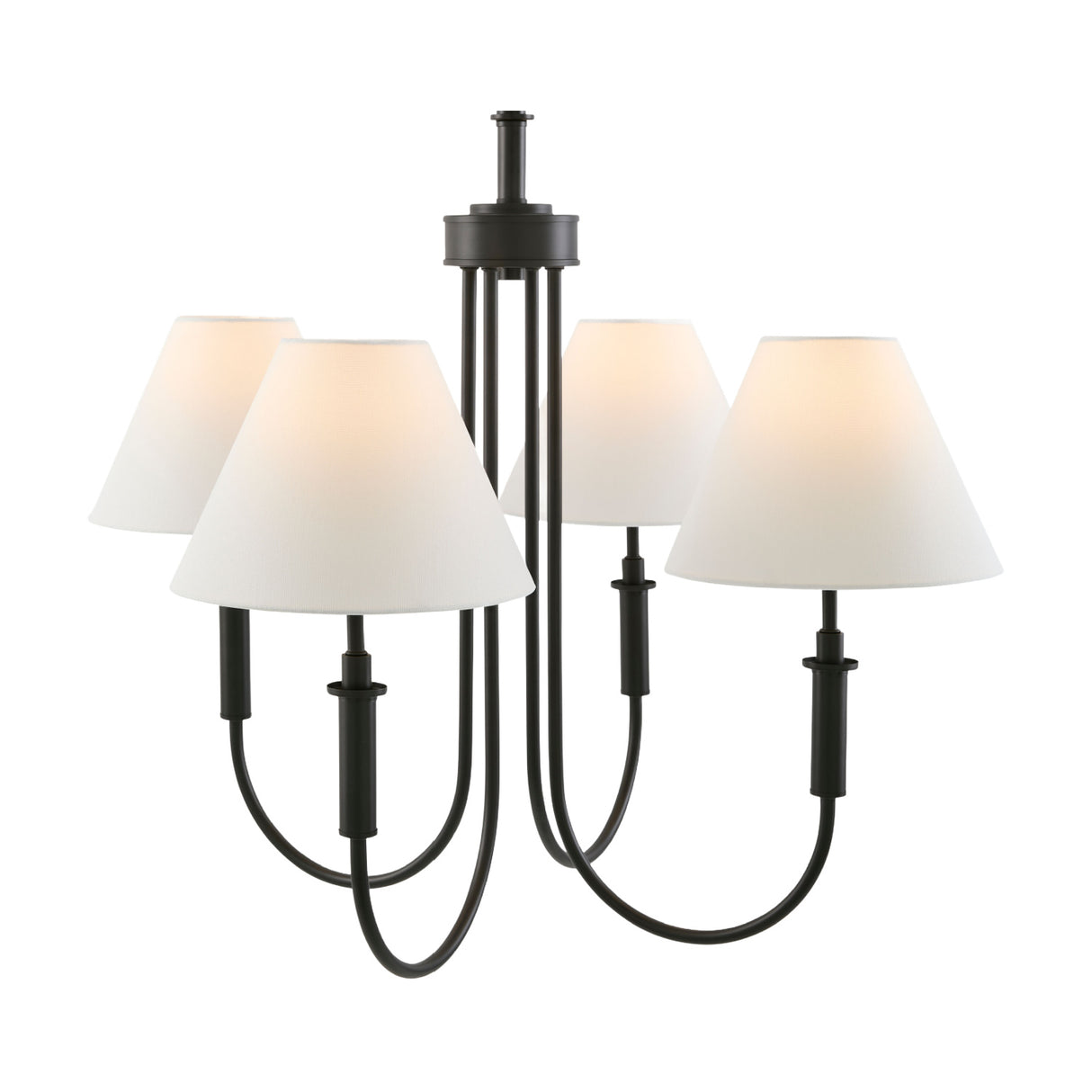   Modern European furniture -  White Linen 4-Light Chandelier - www.oroa.com | Oroa.com