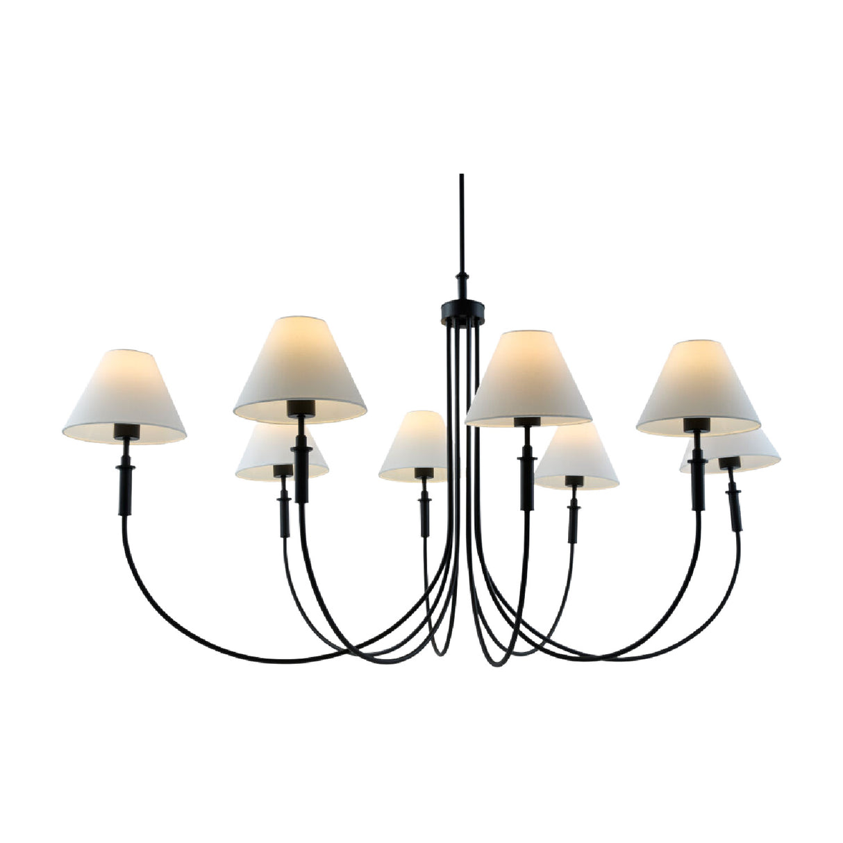  Modern European furniture - Linen Shade 8-Light Chandelier - www.oroa.com | Oroa.com